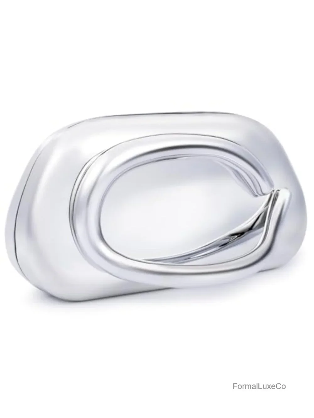 Mirror Acrylic Evening Clutch with Chain Strap and Magnetic Closure